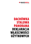 Deklaracja właściwości użytkowych - dachówka stalowa Panorama
