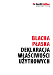Deklaracja właściwości użytkowych (PL) - blacha płaska