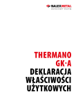 Deklaracja Właściwości Użytkowych - Thermano GK-A