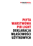 Deklaracja właściwości użytkowych - płyta ścienna PIR Light