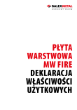 Deklaracja właściwości użytkowych - ścienna płyta warstwowa MW FIRE