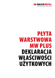 Deklaracja właściwości użytkowych - płyta warstwowa MW-W-PLUS