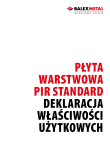 Deklaracja właściwości użytkowych - płyta ścienna PU-PIR-W-ST