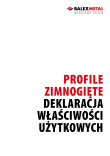Deklaracja właściwości użytkowych - kształtowniki zimnogięte (PL)