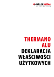 Deklaracja właściwości użytkowych - Thermano ALU