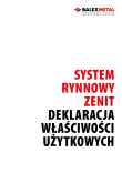 Deklaracja właściwości użytkowych (PL) - system rynnowy ZENIT